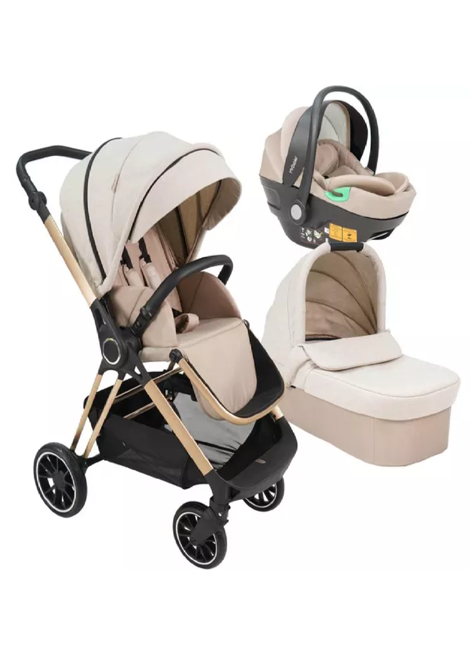 My Babiie MB250i Billie Faiers Oatmeal Herringbone iSize Travel System Cornwall Baby Store