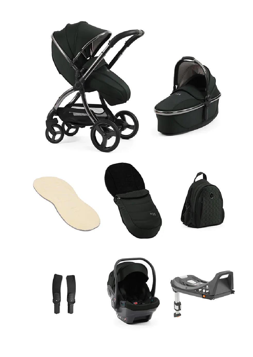 Egg 3 Black Olive Travel System