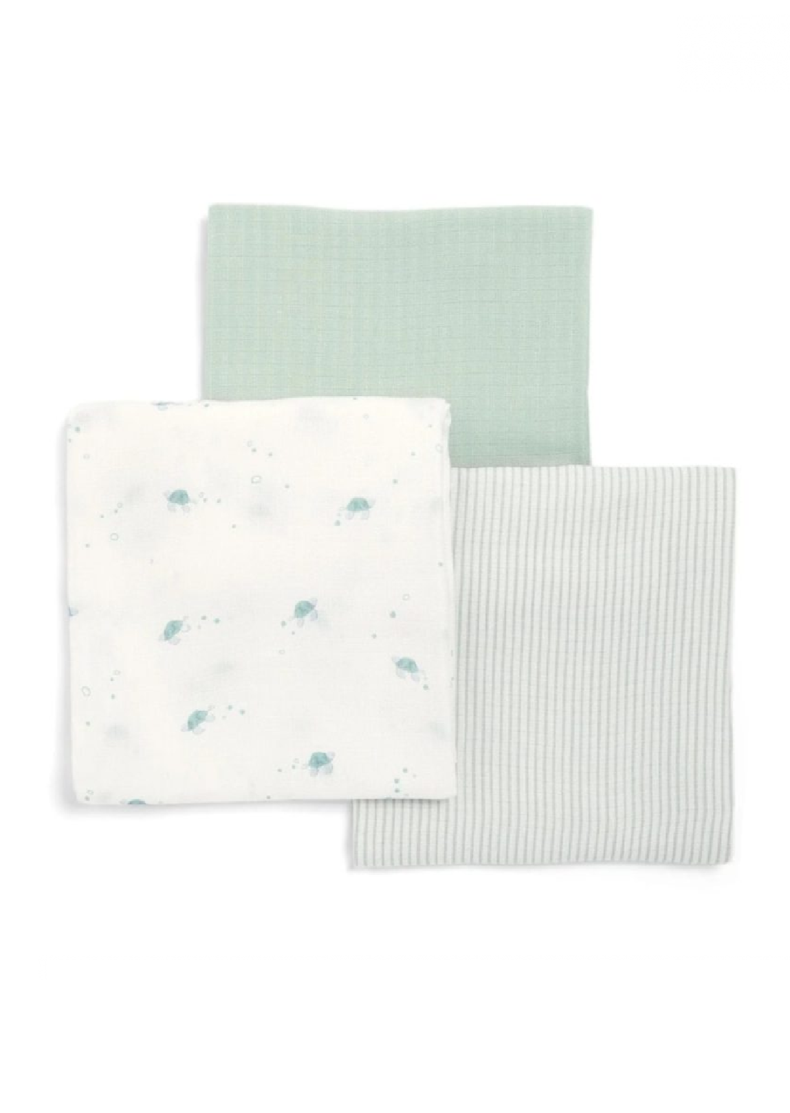 Mamas and Papas 3 Pack Turtle Muslins WTTW