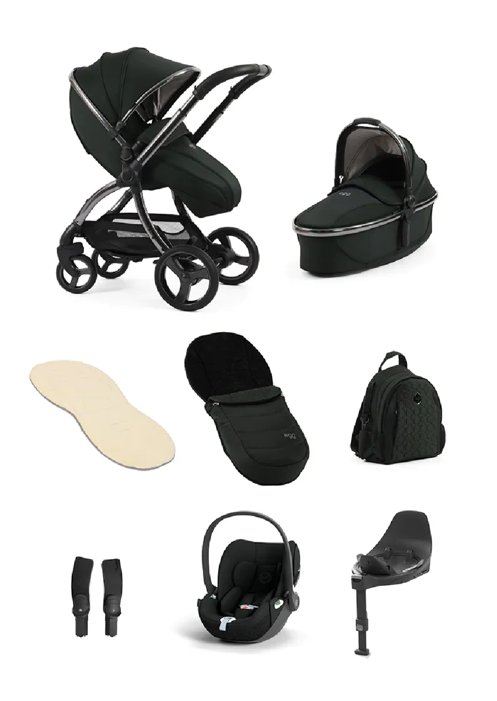 Egg 3 Black Olive Travel System