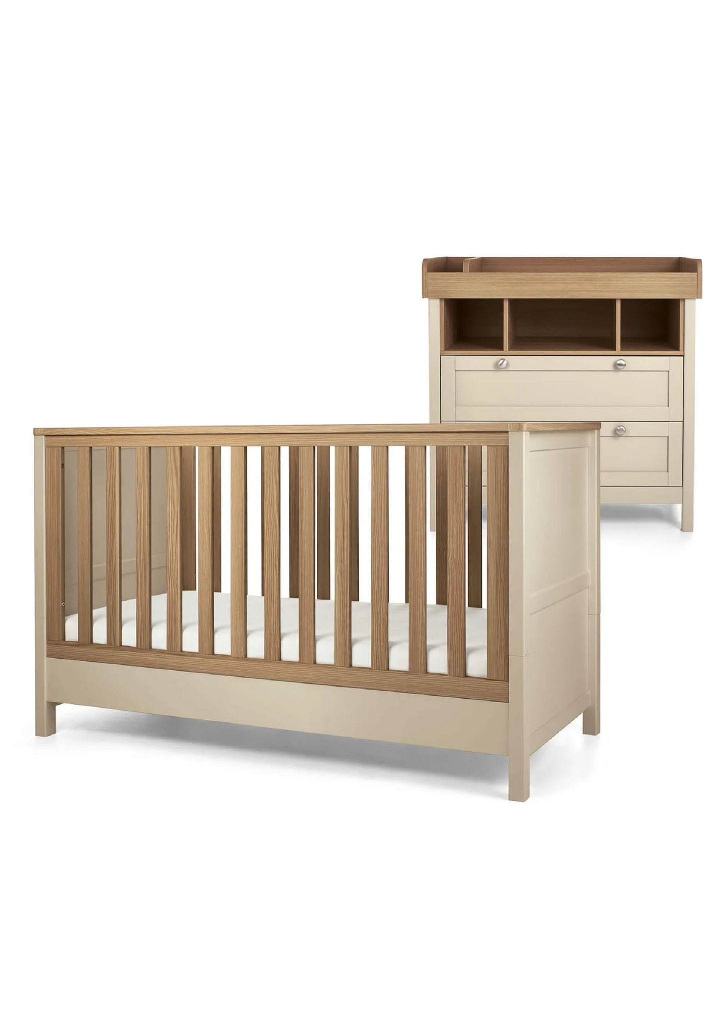 Mamas and Papas Harwell Cotbed and Dresser Cashmere