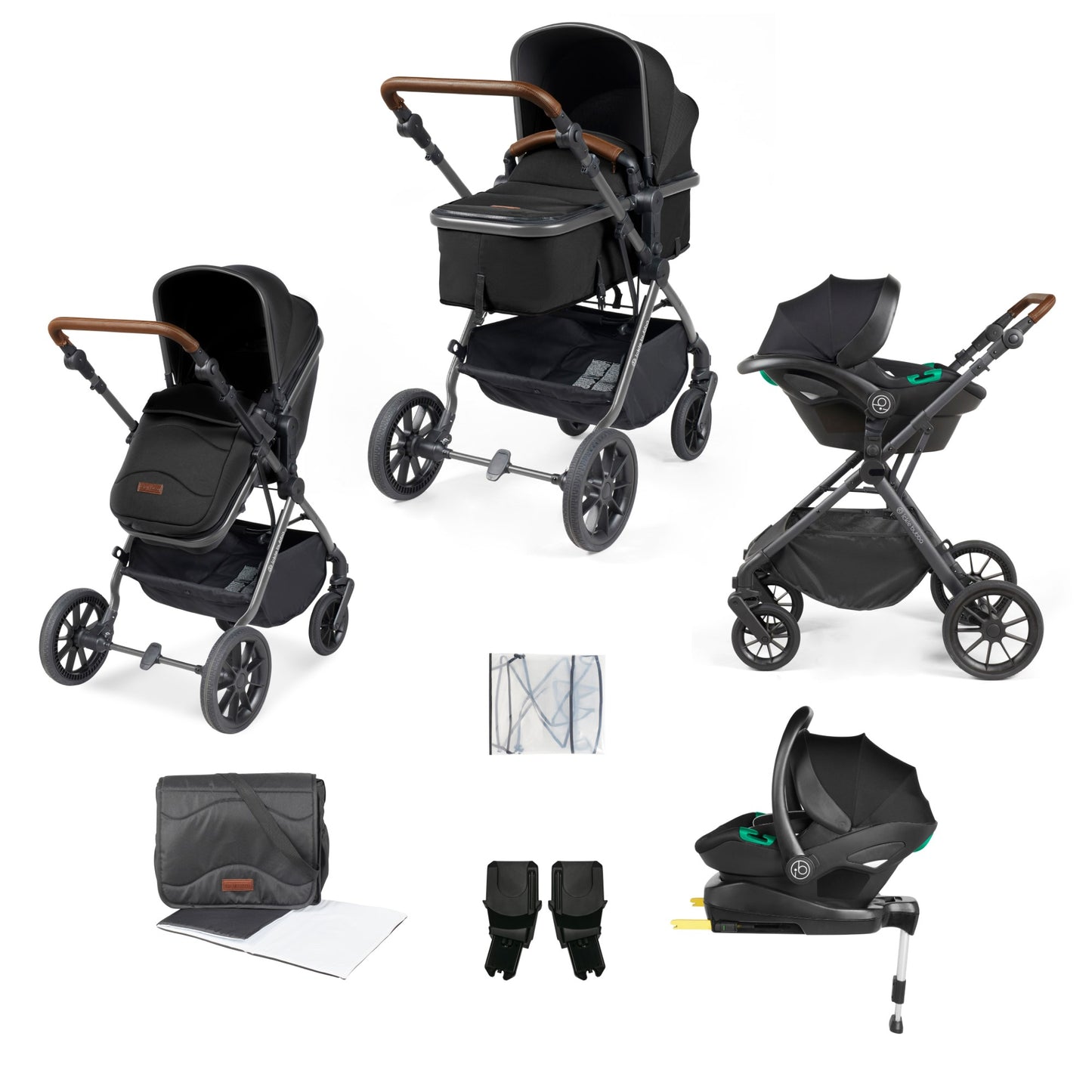 Ickle Bubba Cosmo iSize Travel System with Stratus Car Seat and Base