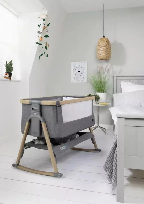 Tutti Bambini Cozee Air Bedside Crib GREY