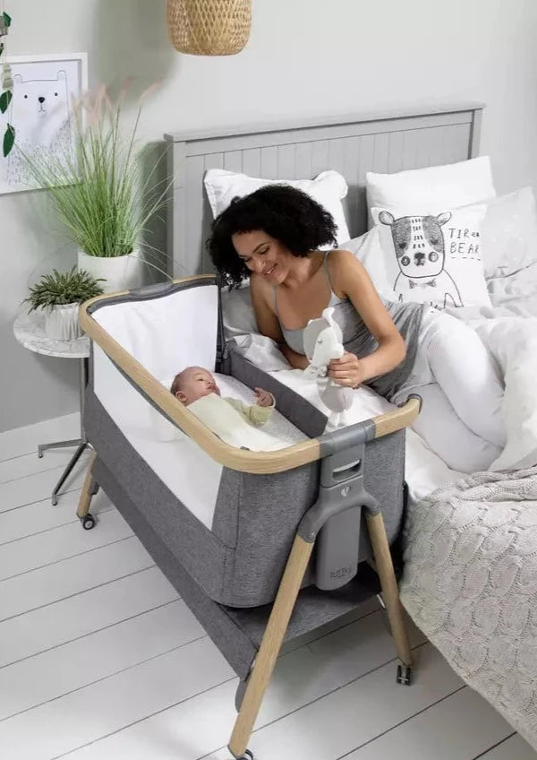 Tutti Bambini Cozee Air Bedside Crib GREY