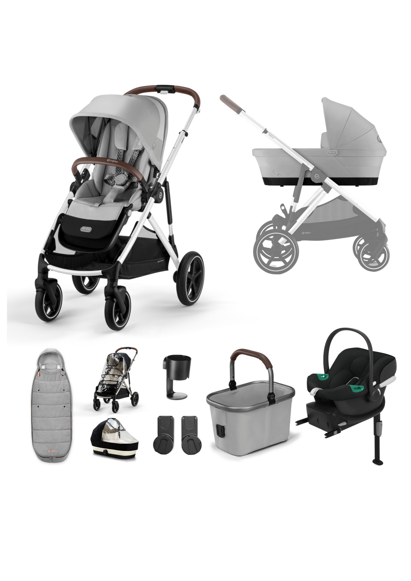 Cybex Gazelle Stone Grey Travel System
