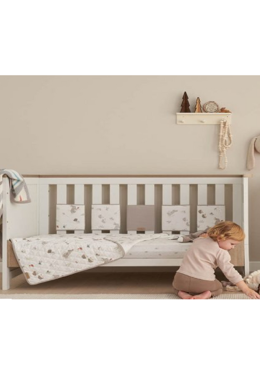 Tutti Bambini  Cot Bed Bundle - 2pk Sheets, Coverlet, Cot Wraps