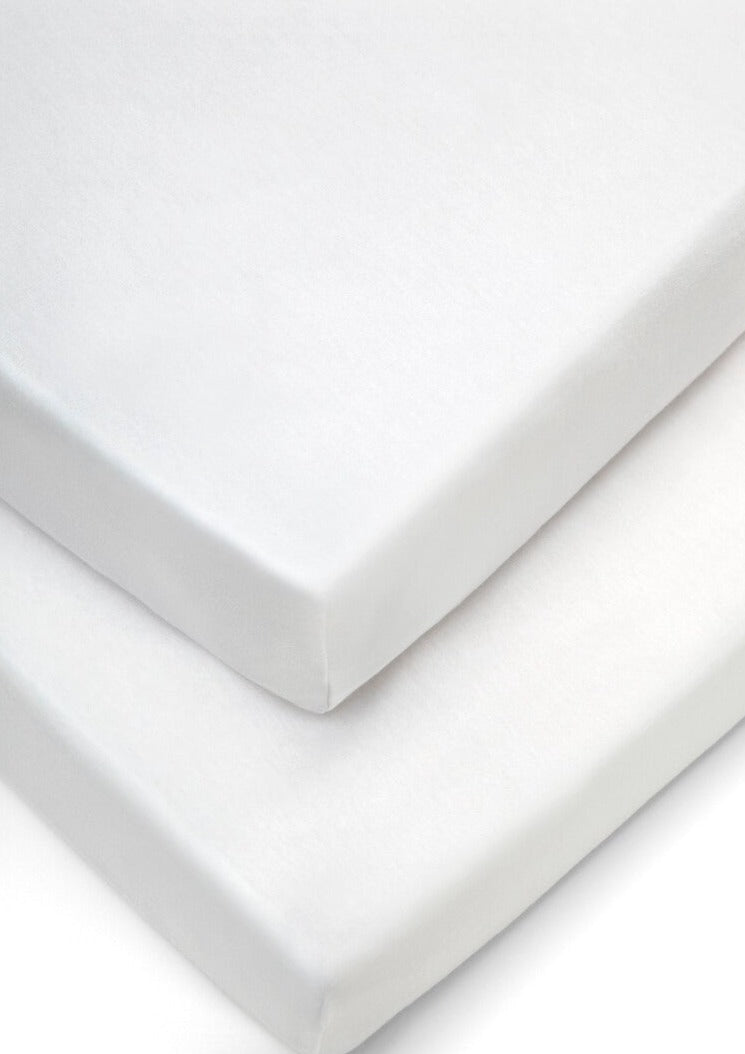 Mamas and Papas Cotbed Sheets White