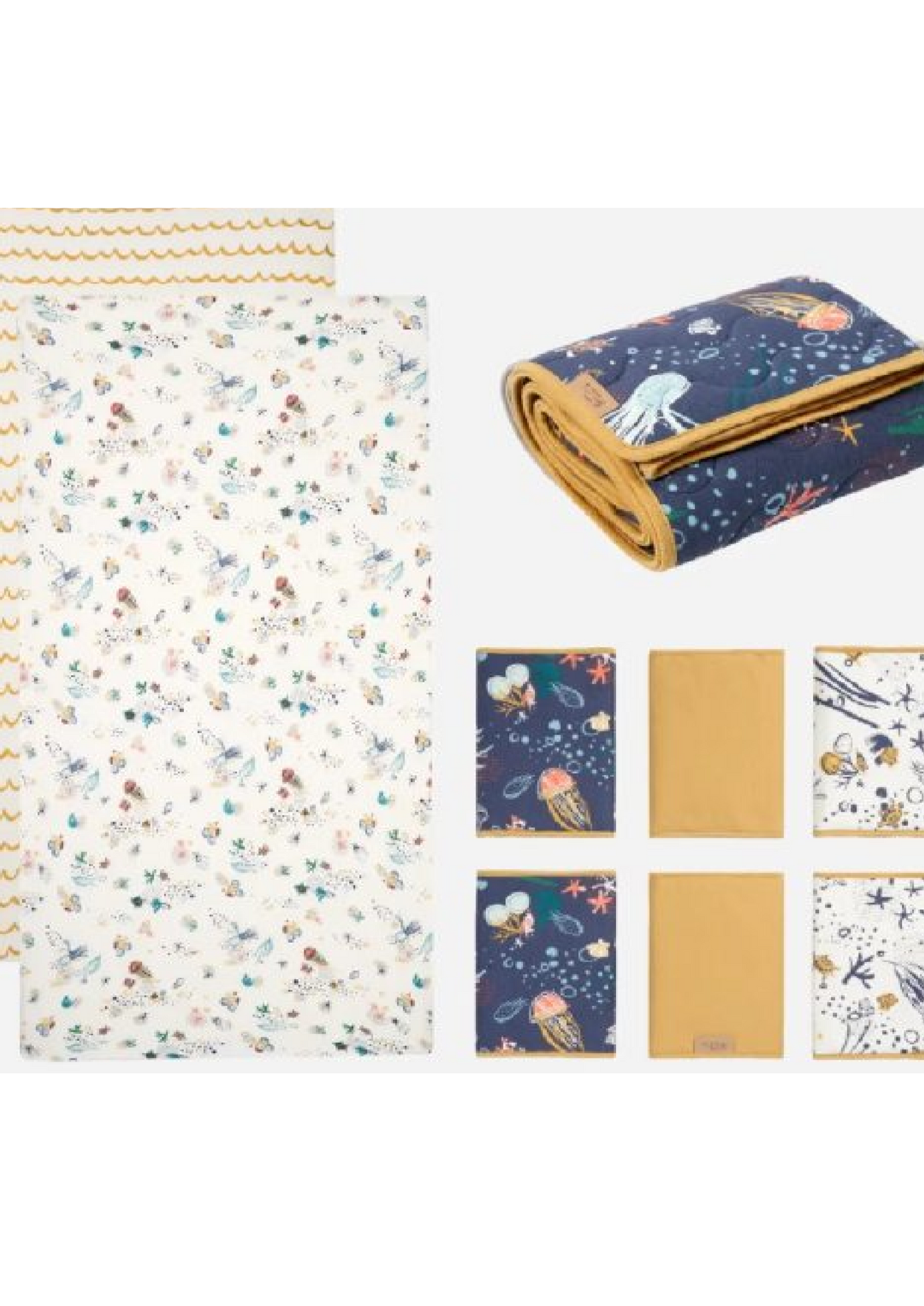 Tutti Bambini Cot Bed Bundle - 2pk Sheets, Coverlet, Cot Wraps