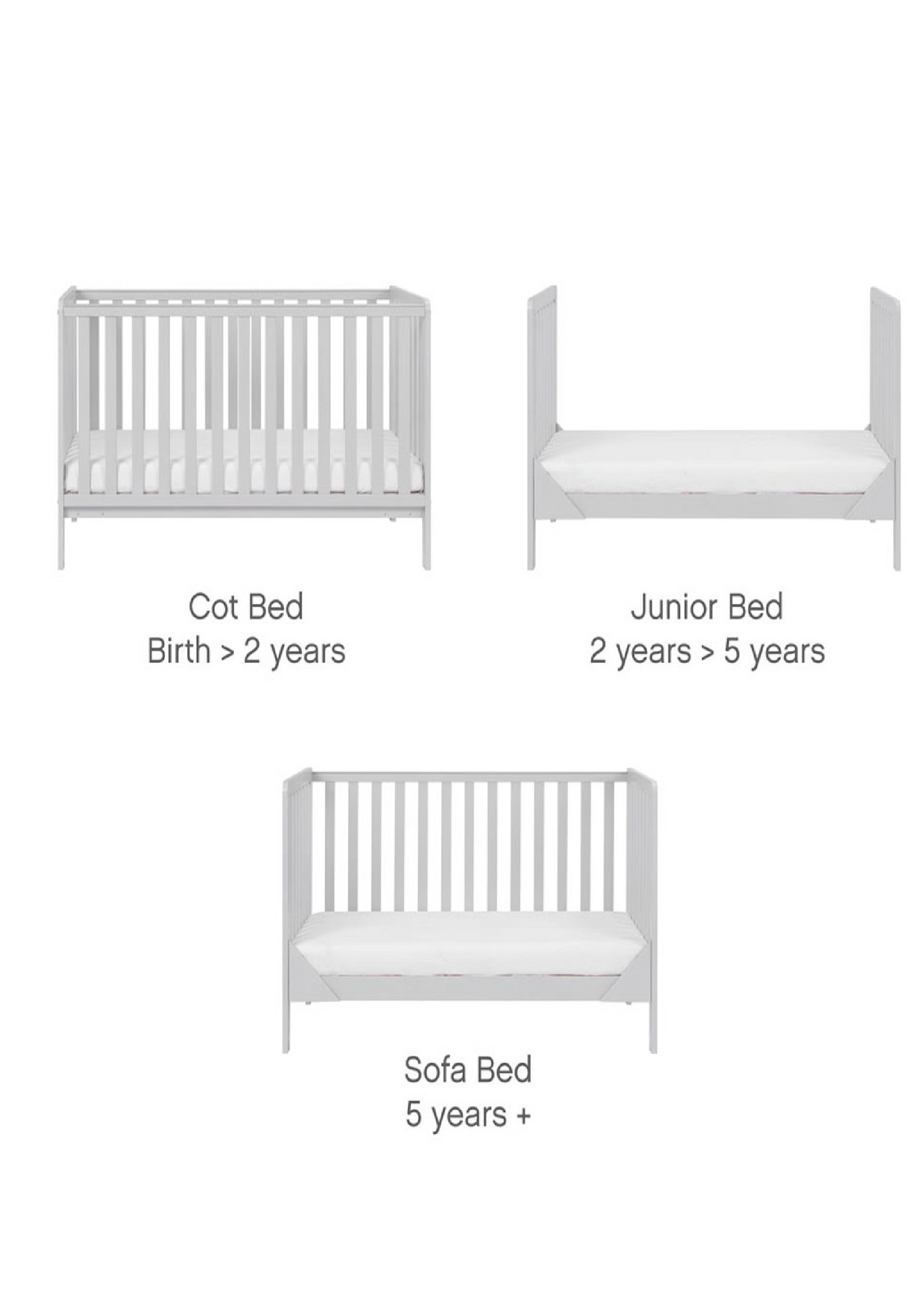 Tutti Bambini Malmo Cot Bed with Cot Top Changer & Mattress