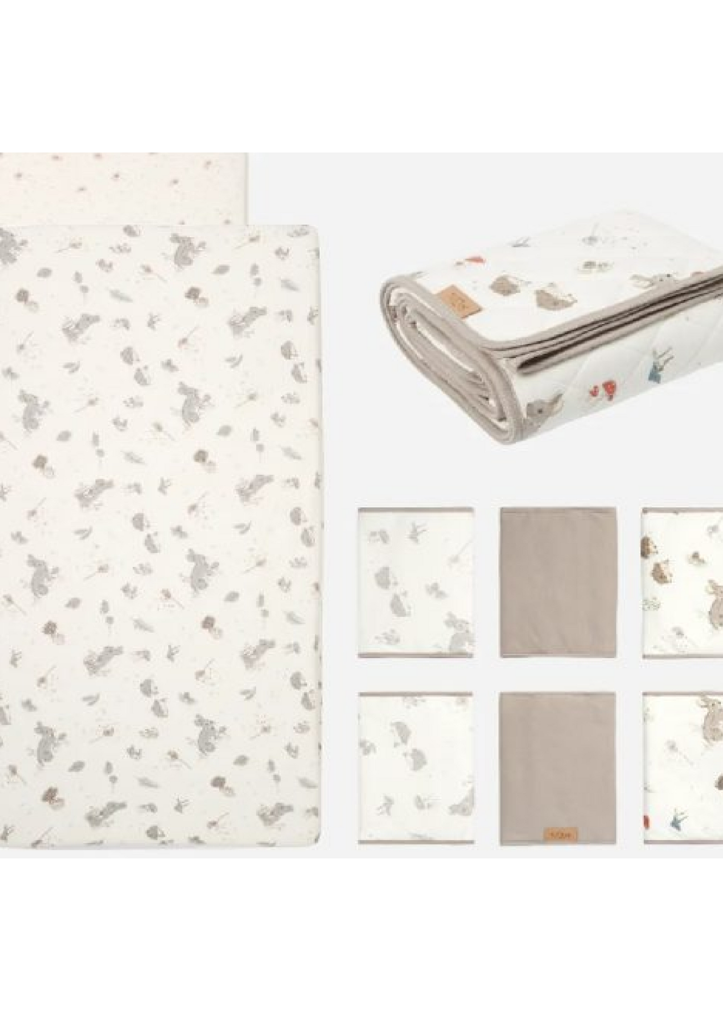 Tutti Bambini Cot Bed Bundle - 2pk Sheets, Coverlet, Cot Wraps