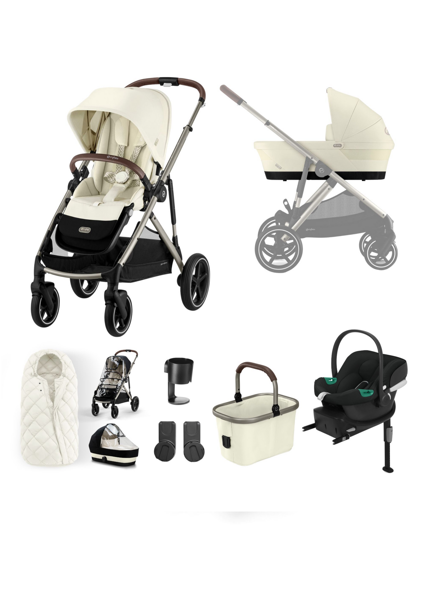 Cybex Gazelle Seashell Beige Travel System