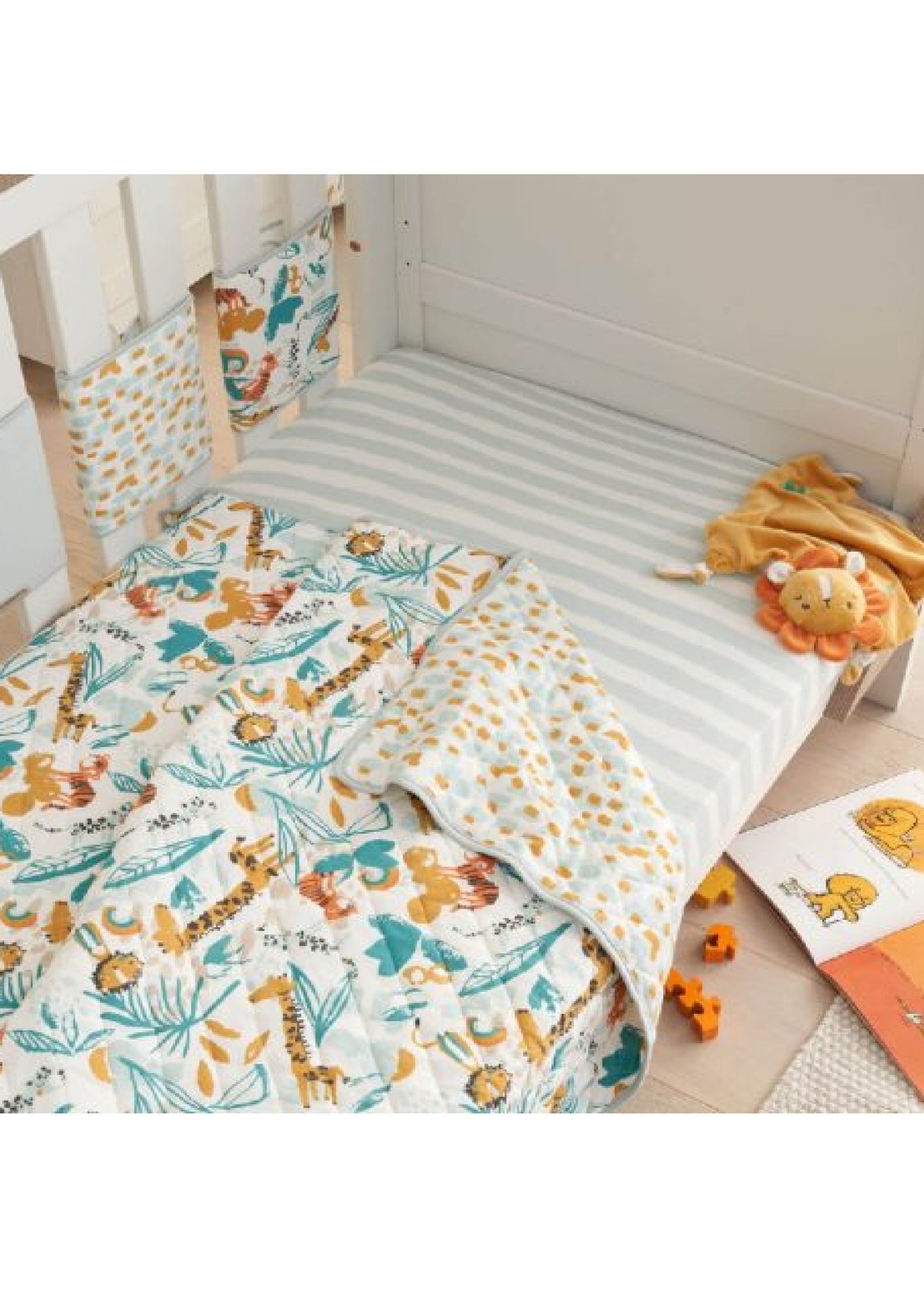 Tutti Bambini Cot Bed Bundle - 2pk Sheets, Coverlet, Cot Wraps