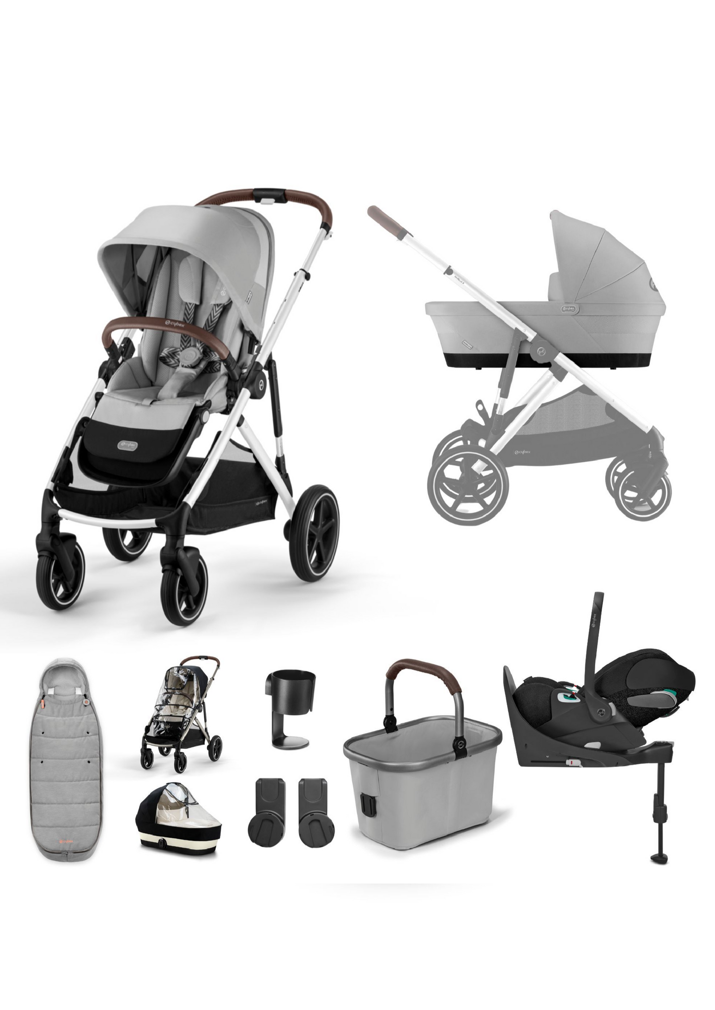 Cybex Gazelle Stone Grey Travel System