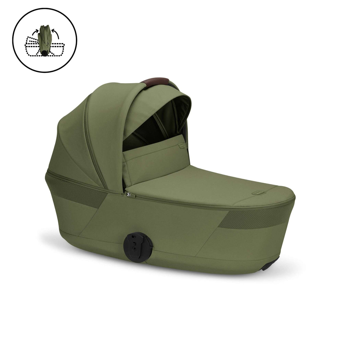 Cybex Balios + Fold Cot Moss Green Bundle