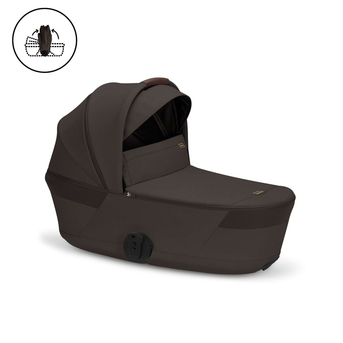 Cybex Balios + Fold Cot Chocolate Brown Bundle
