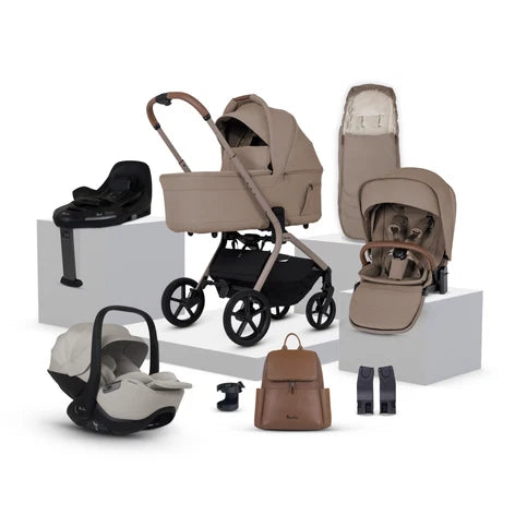 Silver Cross Breez Champagne Travel System Ultimate 360 Infant Carrier Bundle (12 piece)