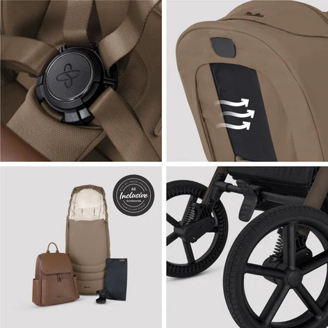 Silver Cross Breez Maple Travel System Ultimate 360 Infant Carrier Bundle (12 piece)