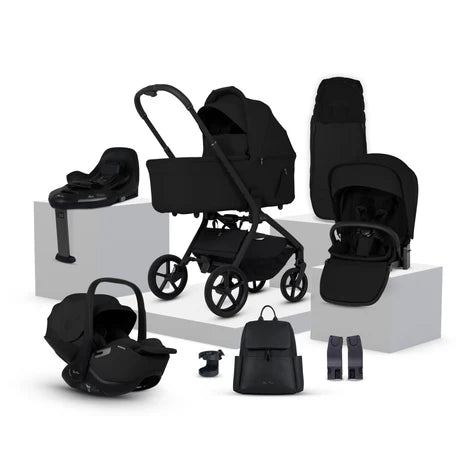 Silver Cross Breez Onyx Travel System Ultimate 360 Infant Carrier Bundle (12 piece)
