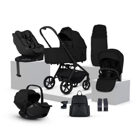 Silver Cross Breez Onyx Travel System Ultimate 360 Family Car Seat Bundle (13 piece)
