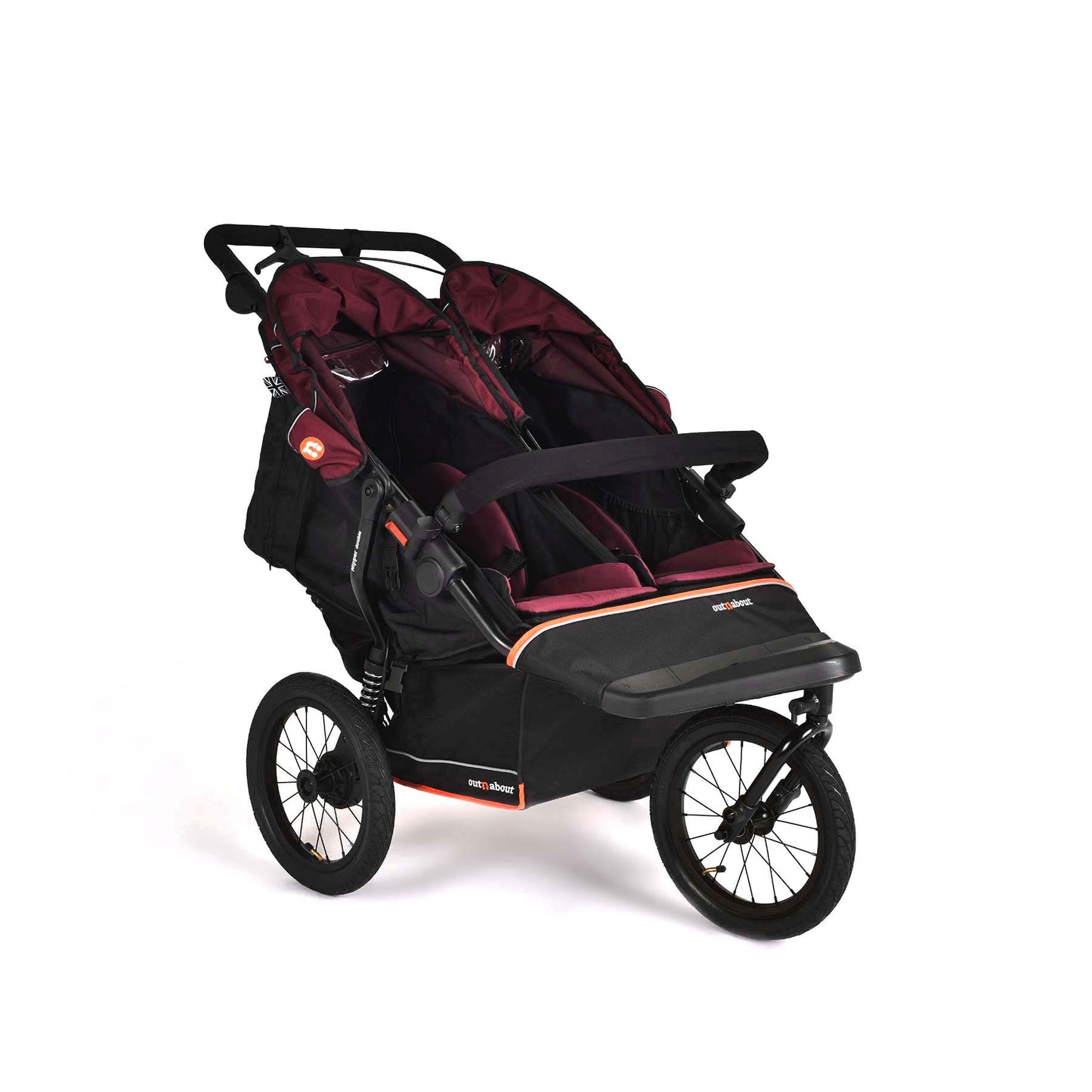 Out n About Double Nipper V6 PLUS Brambleberry Red Newborn and Toddler Bundle
