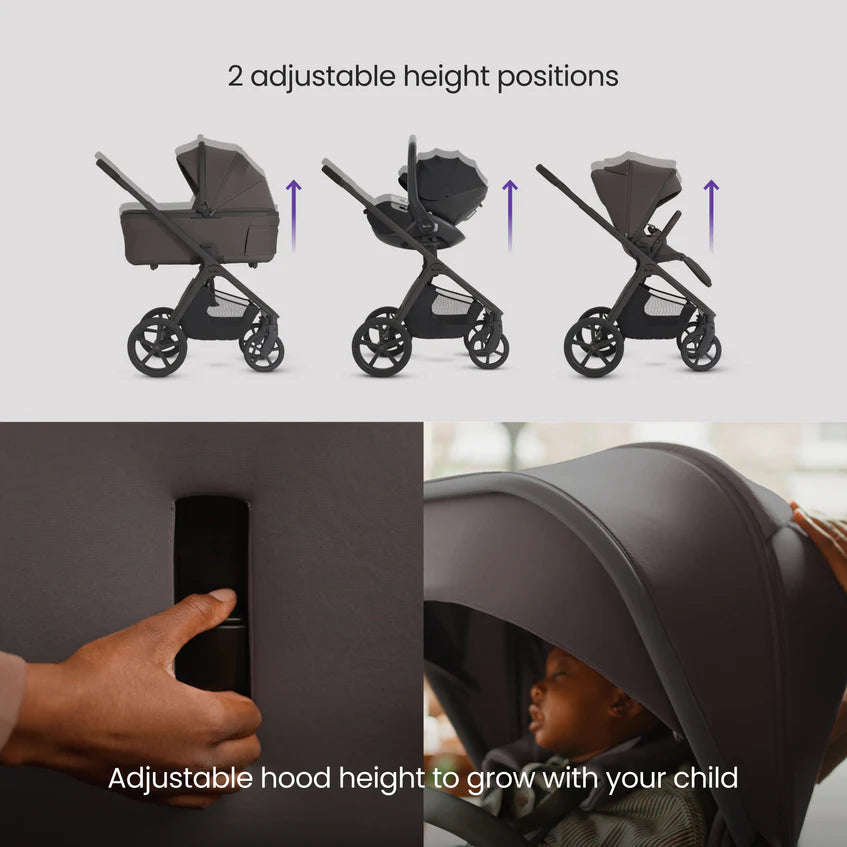 Silver Cross Cove 2 Chocolate Travel System Ultimate 360 Infant Carrier Bundle 11 piece