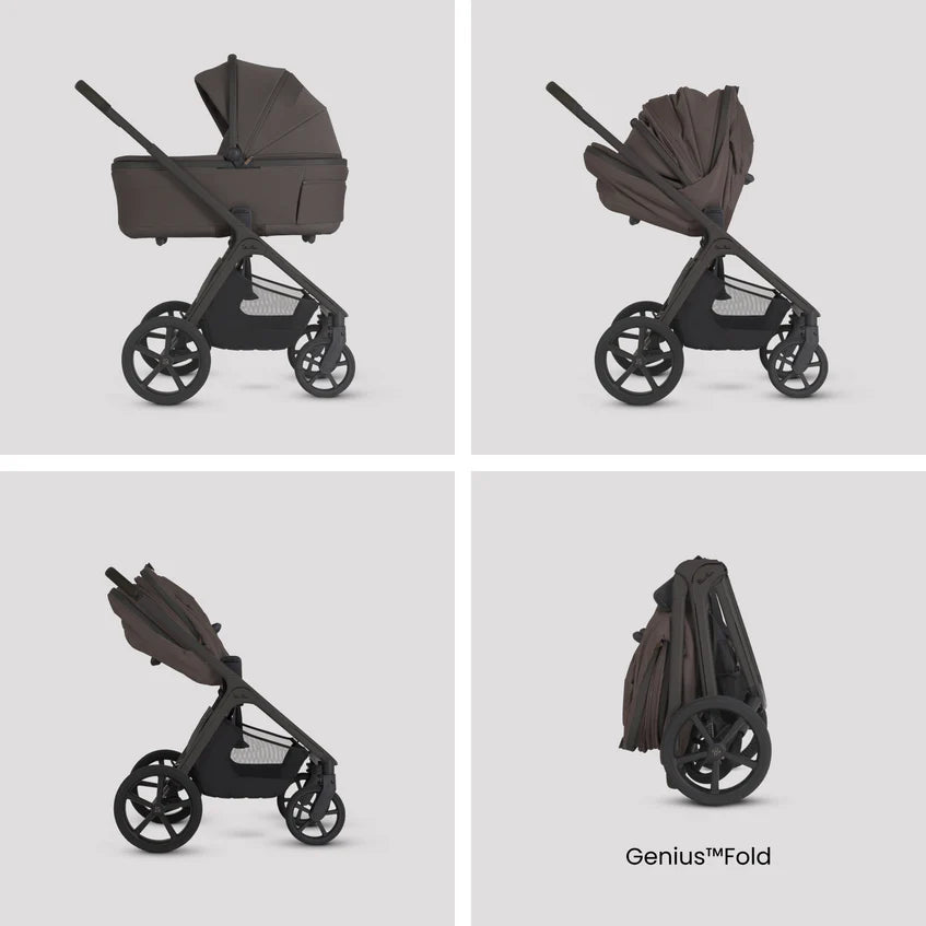 Silver Cross Cove 2 Chocolate Travel System Ultimate 360 Infant Carrier Bundle 11 piece