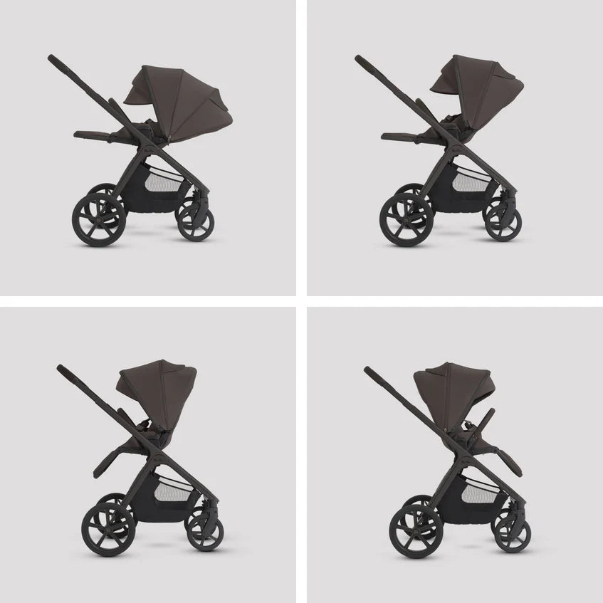 Silver Cross Cove 2 Chocolate Travel System Ultimate 360 Infant Carrier Bundle 11 piece
