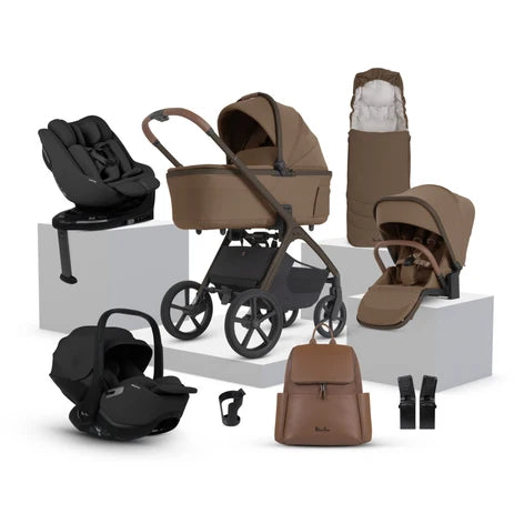 Silver Cross Cove 2 Maple Travel System Ultimate 360 Infant Carrier (Black) Bundle 11 piece