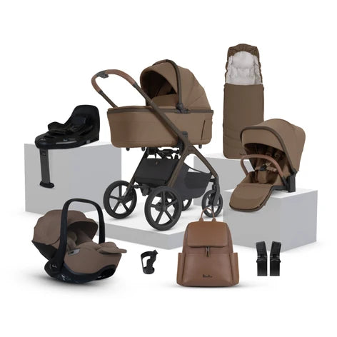Silver Cross Cove 2 Maple Travel System Ultimate 360 Infant Carrier (Cocoa) Bundle 10 piece