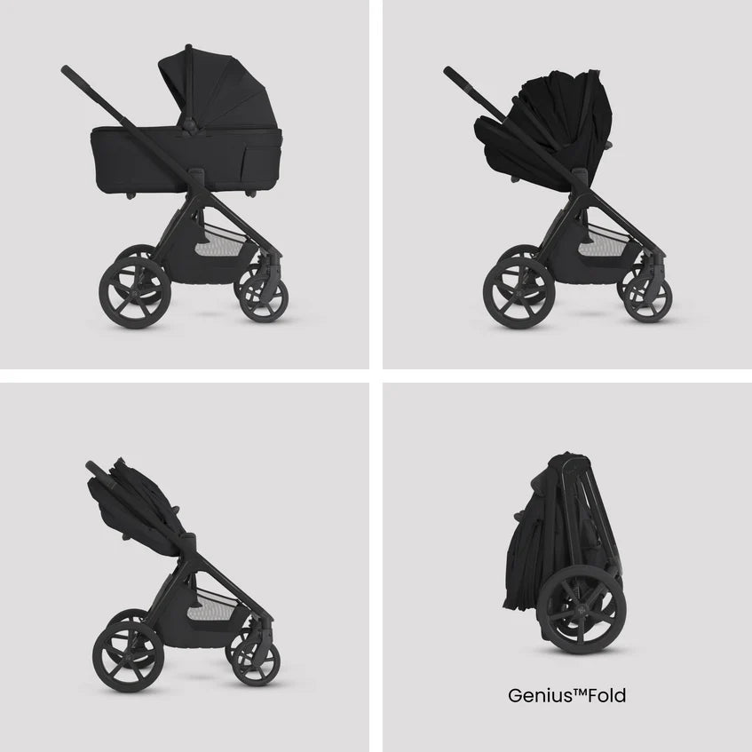 Silver Cross Cove 2 Onyx Travel System Ultimate 360 Infant Carrier Bundle 11 piece