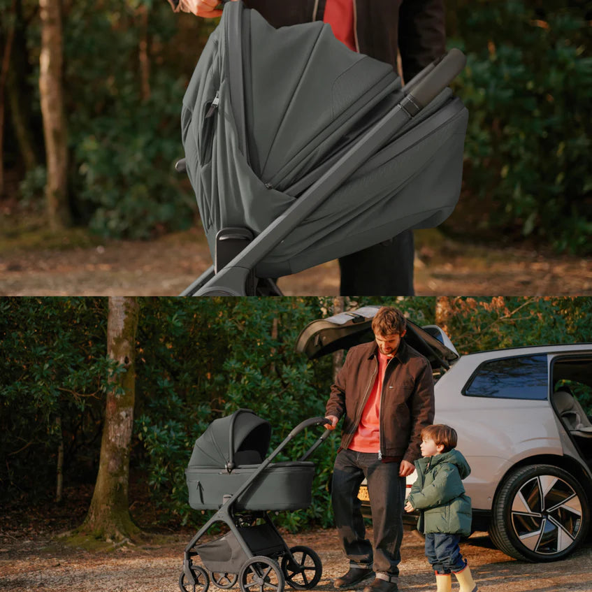 Silver Cross Cove 2 Pewter Travel System Ultimate 360 Infant Carrier Bundle 10 piece
