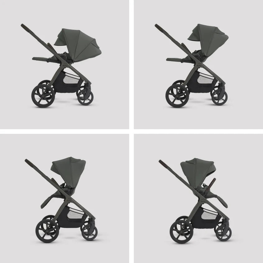 Silver Cross Cove 2 Pewter Travel System Ultimate 360 Infant Carrier Bundle 10 piece