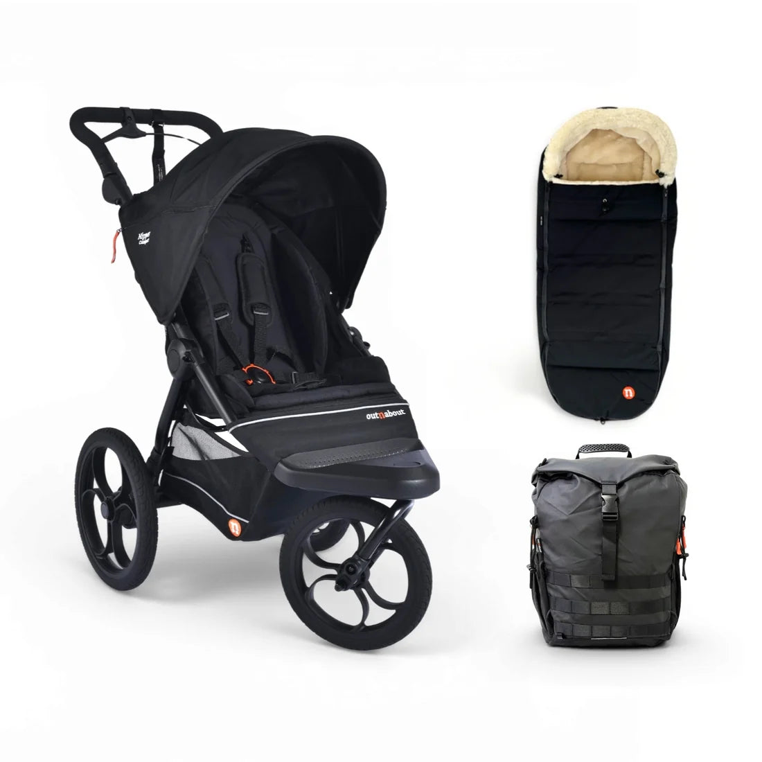 Out n About Nipper Compact Advenure Bundle - Summit Black