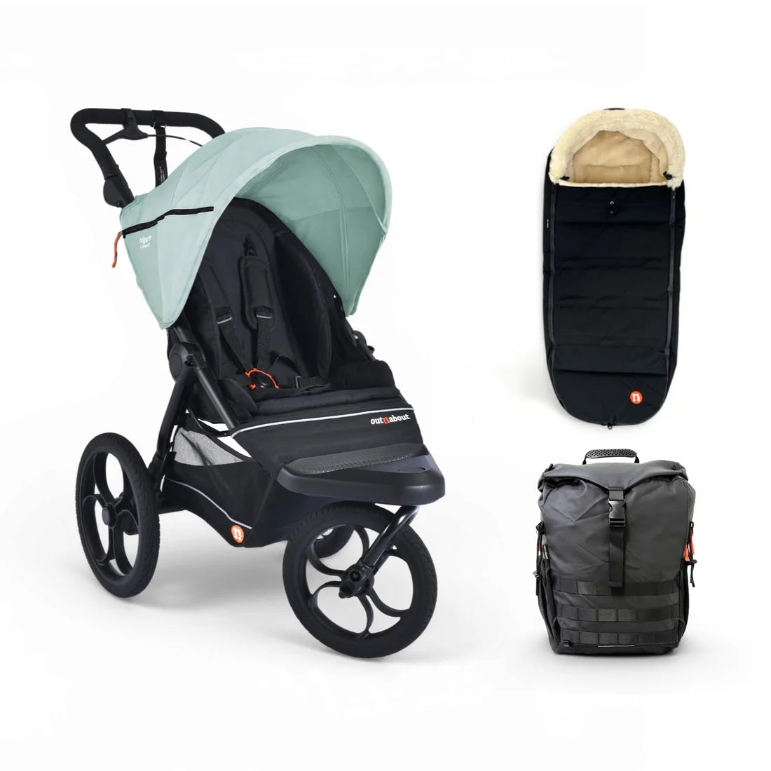 Out n About Nipper Compact Advenure Bundle - Pebble Mint