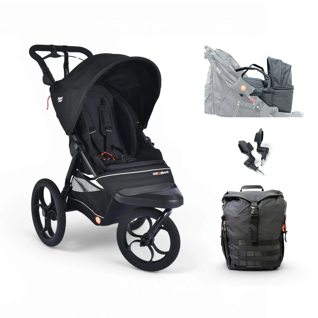 Nipper Compact Newborn Pod Bundle - Summit Black
