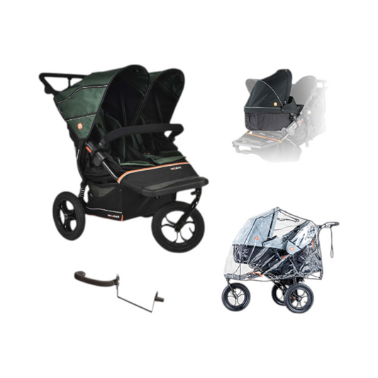 Out n About Double Nipper v6 Newborn and Toddler Bundle - Sycamore Green