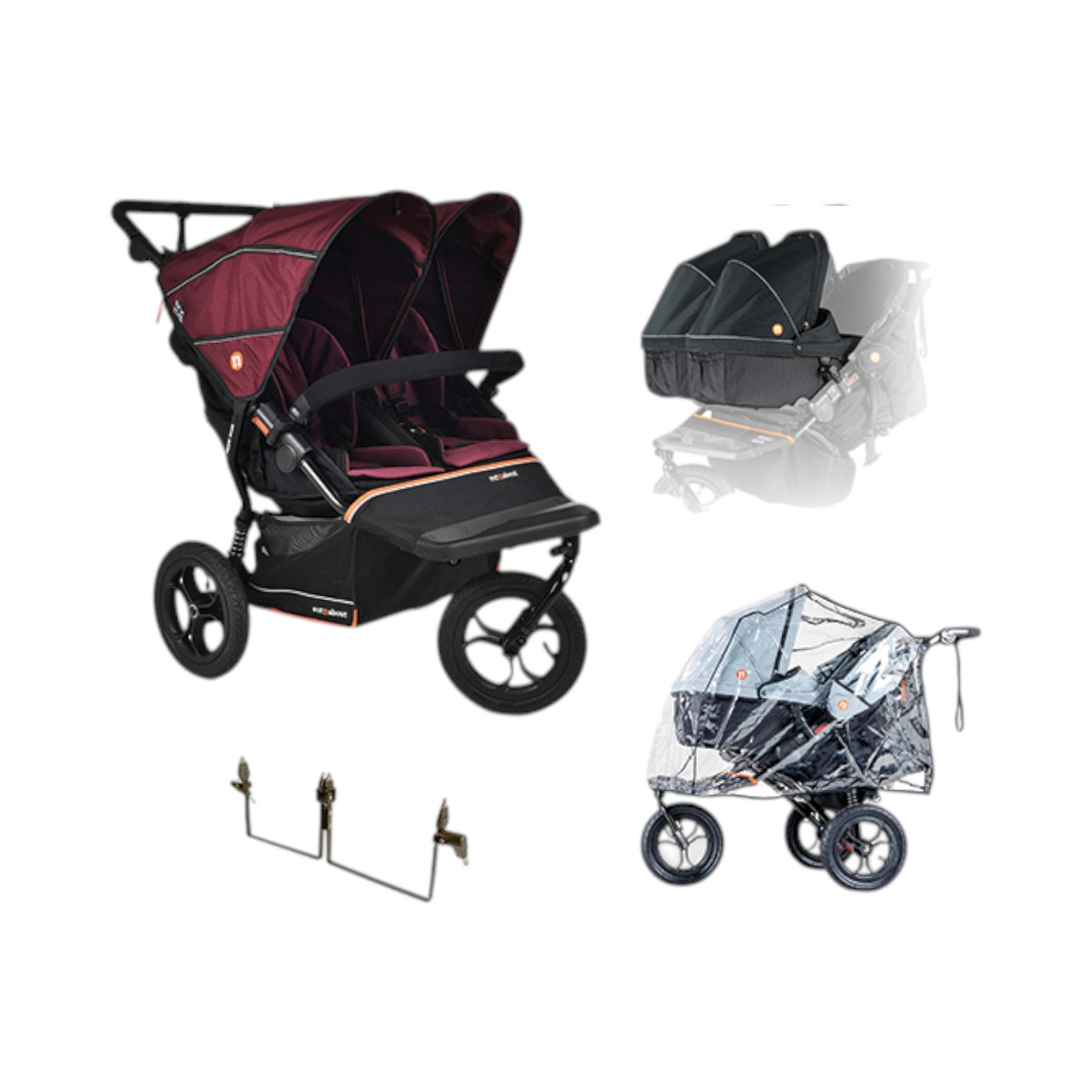 Out n About Double Nipper V6 Brambleberry Red Twin Bundle