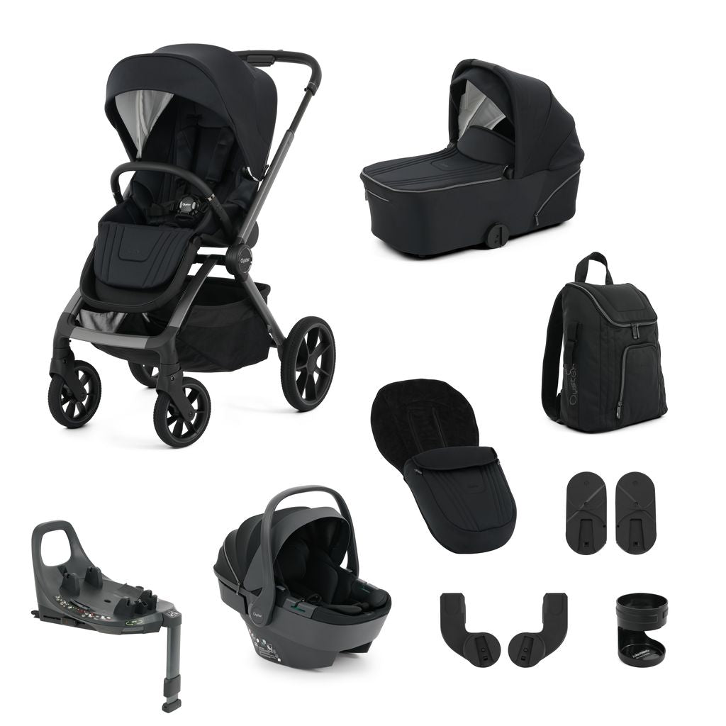 Oyster Vee Travel System with Oyster 360 Car Seat - Liquorice