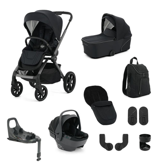Oyster Vee Travel System with Oyster 360 Car Seat - Liquorice