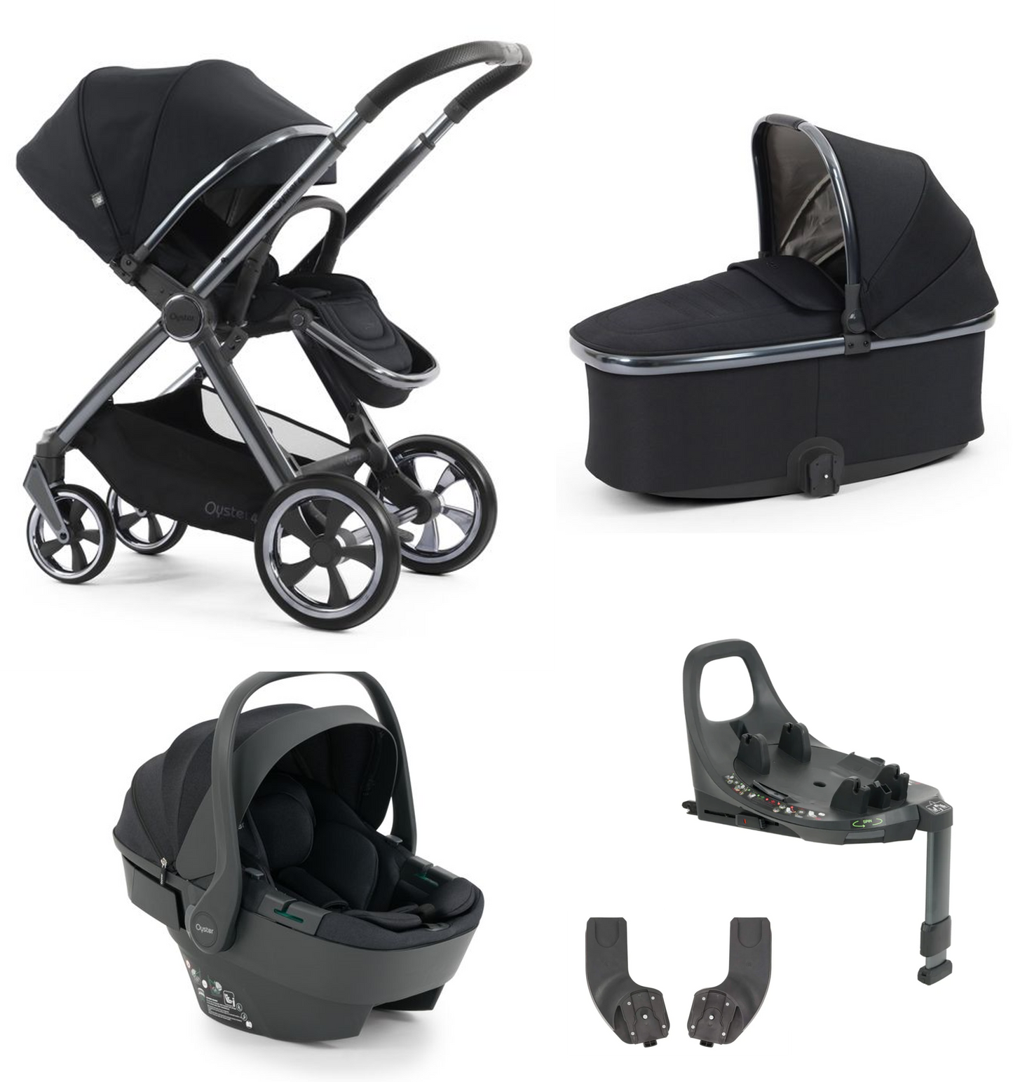 Oyster 4 Carbonite Travel System Essential Bundle