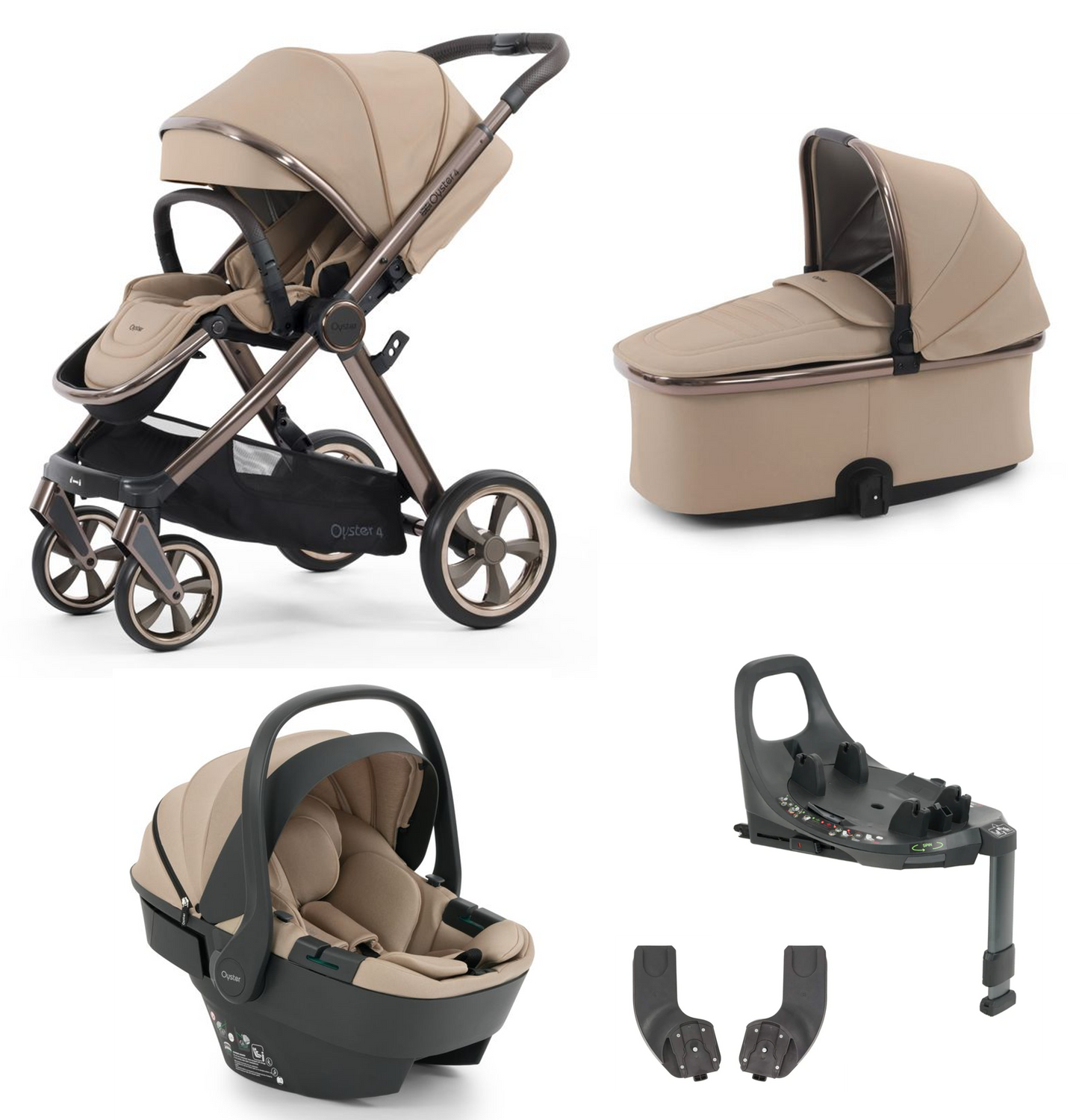 Oyster 4 Fawn Travel System Essential Bundle