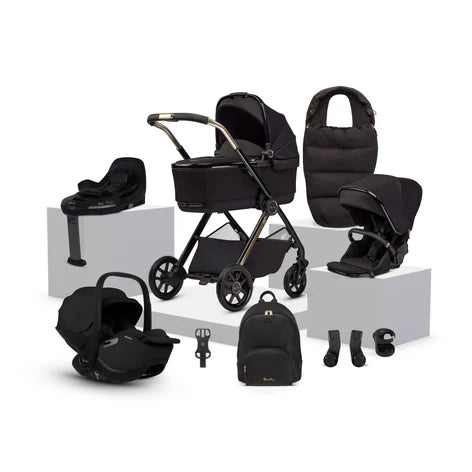 Silver Cross Reef 2 SPECIAL EDITION Espresso Travel System Ultimate 360 Iconic Black Infant Carrier Bundle