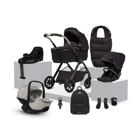 Silver Cross Reef 2 SPECIAL EDITION Espresso Travel System Ultimate 360 Iconic Black Infant Carrier Bundle