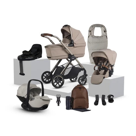 Silver Cross Reef 2 SPECIAL EDITION Frappe Travel System Ultimate 360 Iconic Black Infant Carrier Bundle