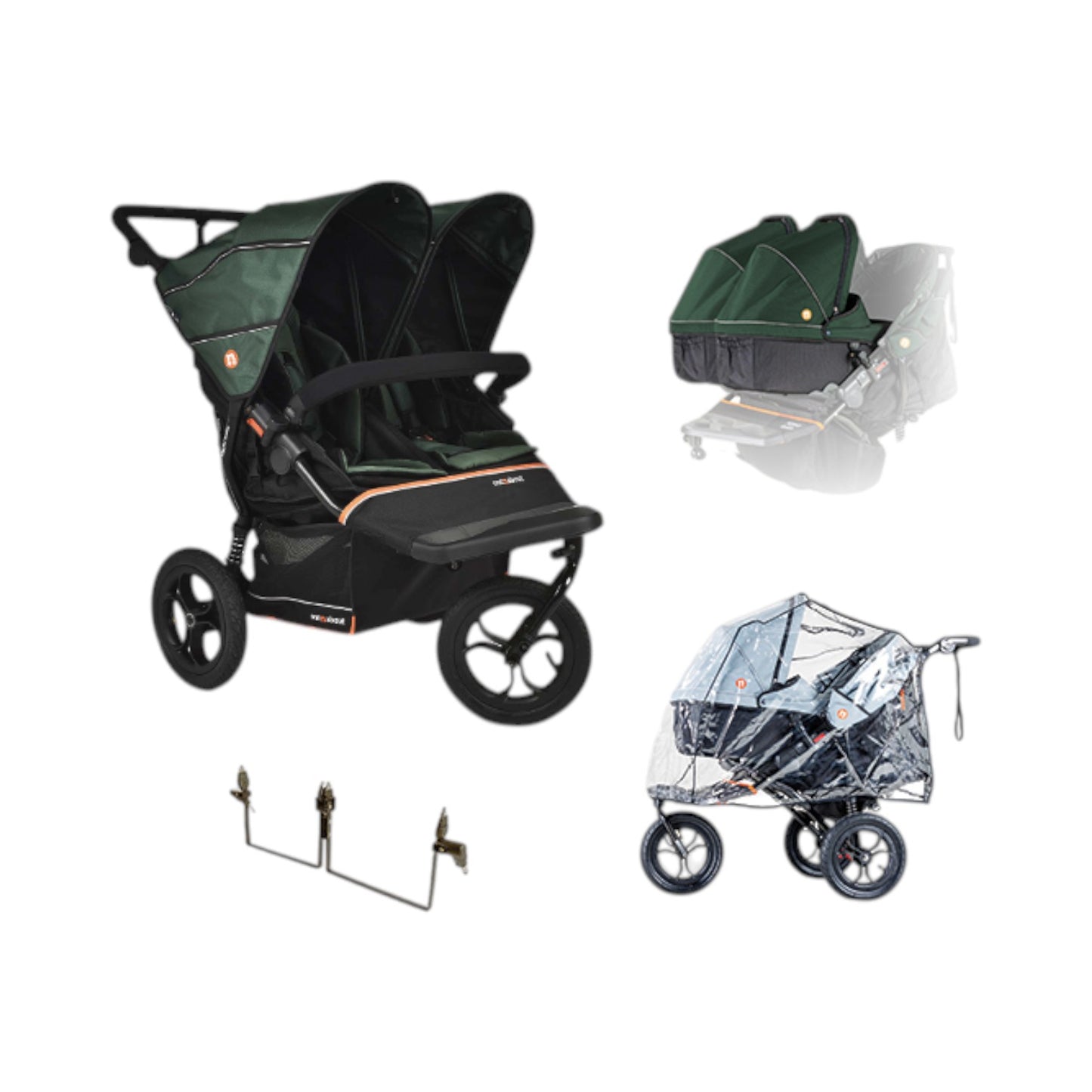 Out n About Double Nipper V6 Sycamore Green Twin Bundle