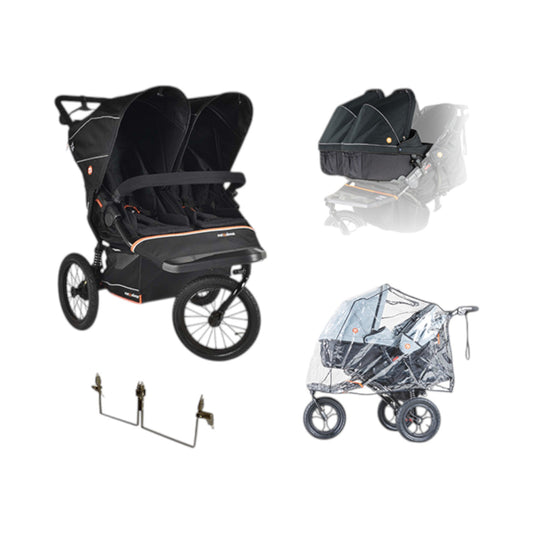 Out n About Double Nipper V6 PLUS Black Twin Bundle