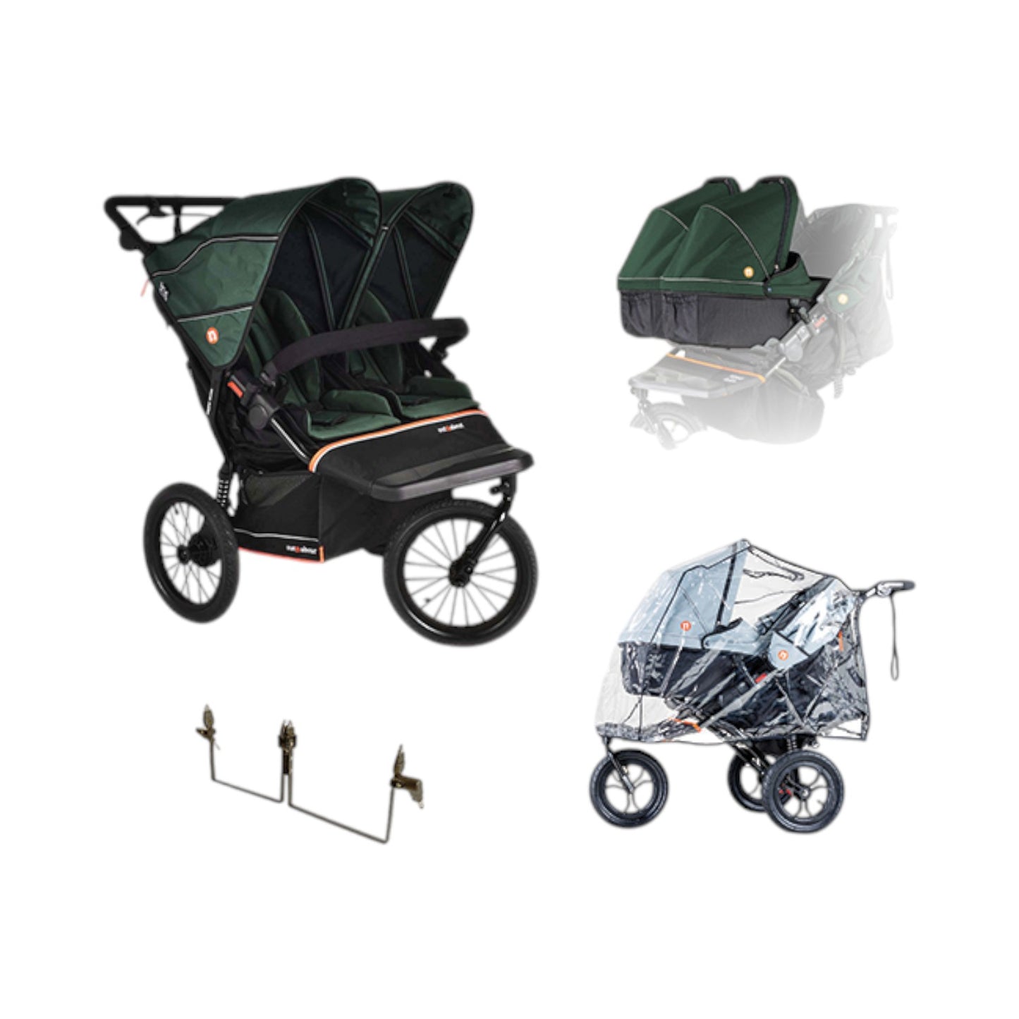 Out n About Double Nipper V6 PLUS Sycamore Green Twin Bundle