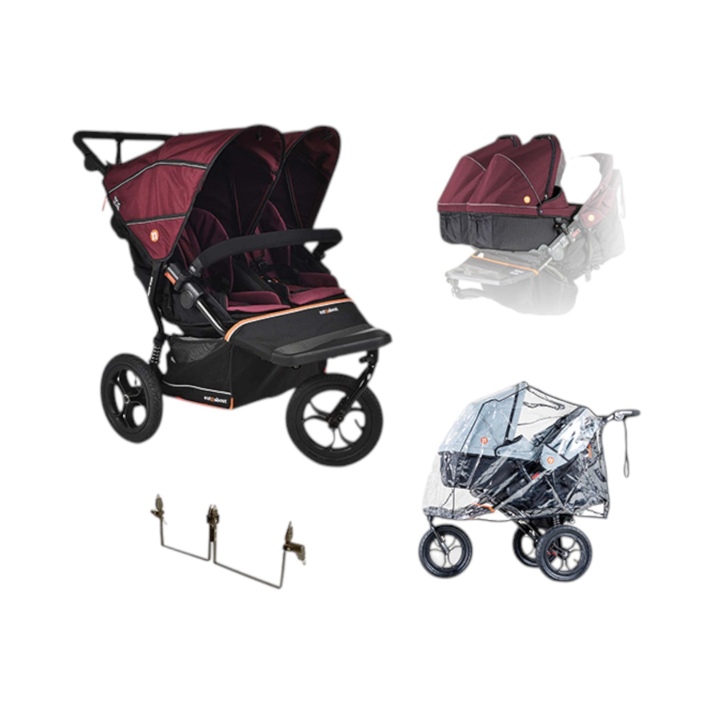 Out n About Double Nipper V6 Brambleberry Red Twin Bundle