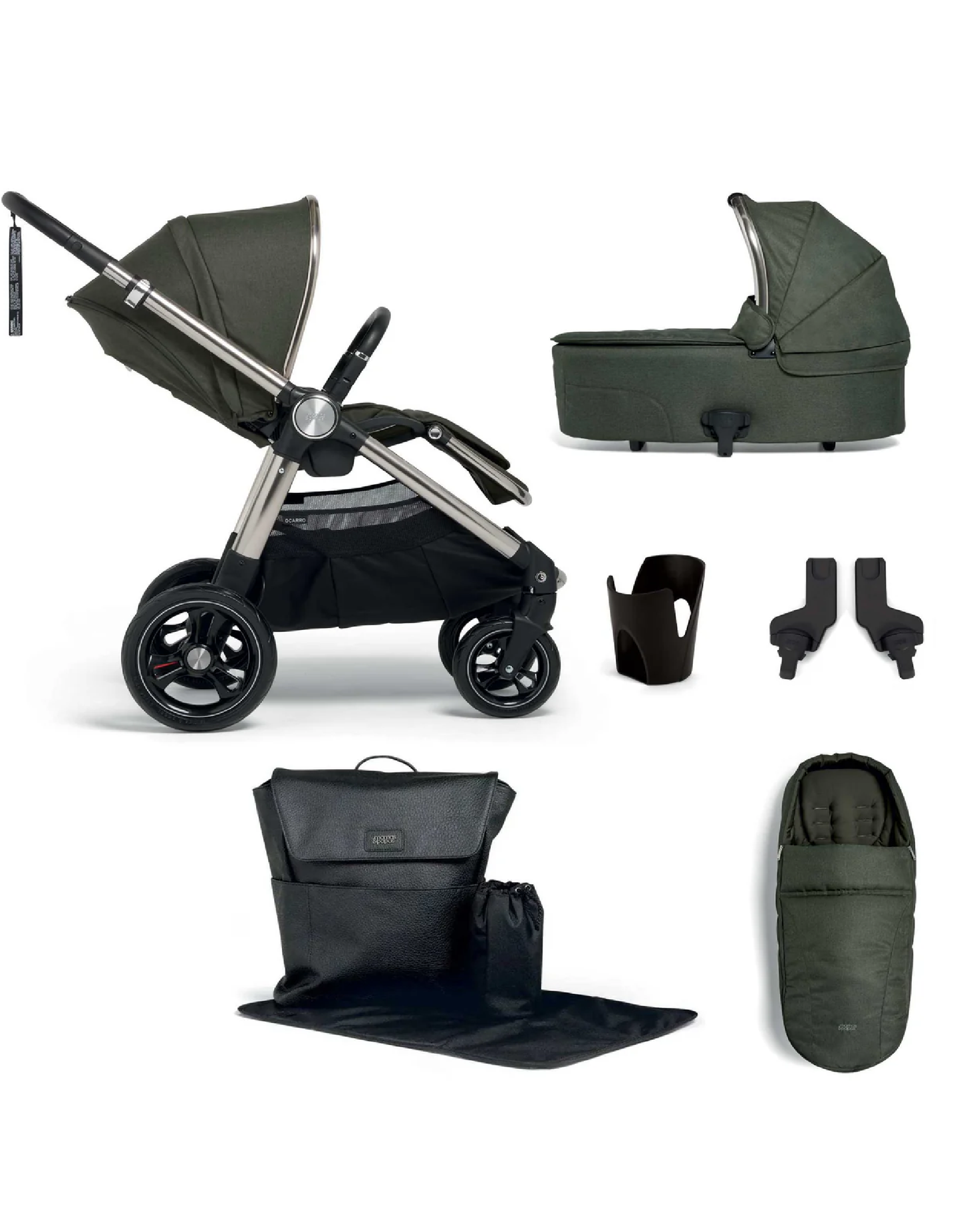 Mamas and Papas Ocarro Hunter Green Essentials Bundle