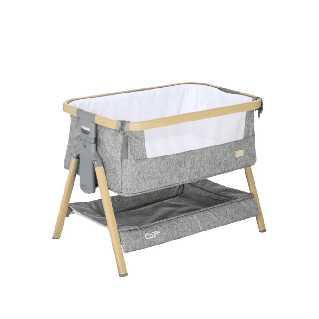 Tutti Bambini Cozee Mini Me Play Crib Oak/Charcoal